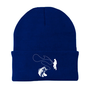 Fishing Lines Embroidered Beanie